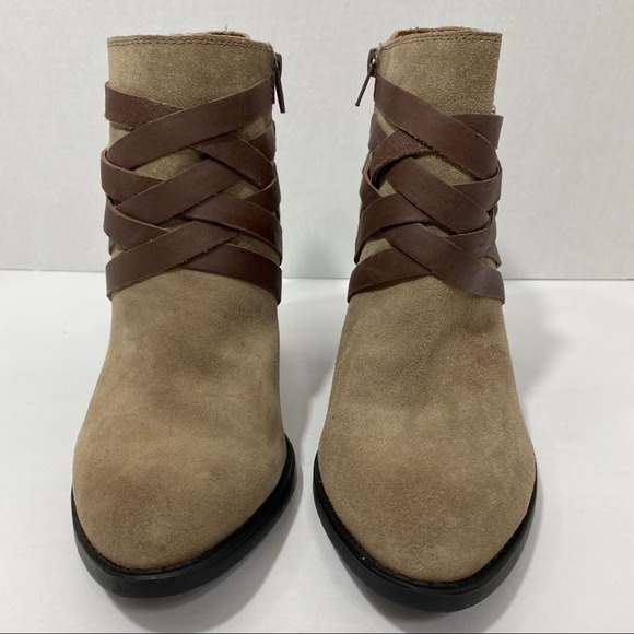 Lucky Brand Elwood Strappy Ankle Boot Brown Size 10 - Picture 2 of 14